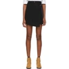 CARVEN CARVEN BLACK BUTTON WRAP MINISKIRT