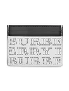 BURBERRY BURBERRY PERFORATED LOGO LEATHER CARD CASE - WHITE
