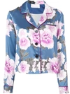 FLEUR DU MAL FLORAL SILK PAJAMA TOP