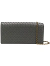 BOTTEGA VENETA BOTTEGA VENETA INTRECCIATO CHAIN WALLET - 灰色