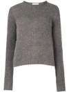 THE ROW THE ROW FITTED KNIT SWEATER - GREY