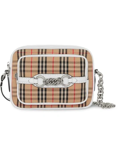 Burberry Vintage Check Link Crossbody Camera Bag In Beige ModeSens GB