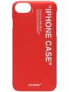 OFF-WHITE RED QUOTE PRINT IPHONE 8 PVC PHONE CASE
