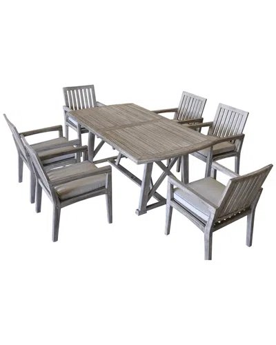 16 Elliot Way Surf Side Outdoor Dining Chair In Gray
