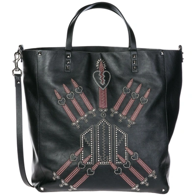 Valentino Garavani Men's Bag Handbag Genuine Leather In Black