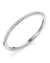 Lana 14k Gold Thin Diamond Stacking Ring In Silver