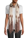 VALENTINO LACE-TRIMMED SCARF,0400098362082