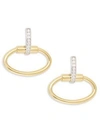 ROBERTO COIN 18K Two-Tone Gold Diamond Classica Paris Drop Earrings,0400098979163