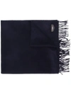 GIVENCHY LOGO PLAQUE TASSEL SCARF