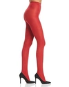 Hue Opaque Sheer To Waist Tights In Deep Red