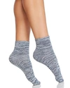 Hue Super Soft Cropped Socks In Blue Spacedye