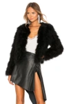 Lamarque Deora Feather Topper Jacket In Black