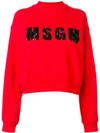 MSGM SEQUINNED LOGO SWEATER
