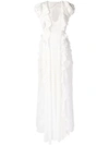 AMEN AMEN RUFFLE CASCADE DRESS - WHITE