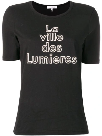 Frame Denim 'la Ville Des Lumieres' Printed T-shirt - 黑色 In Black