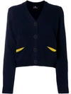 PS BY PAUL SMITH PS BY PAUL SMITH FLAP POCKET CARDIGAN - BLUE