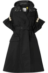 MONCLER GENIUS + 4 SIMONE ROCHA FAUX PEARL-EMBELLISHED SHELL TRENCH COAT