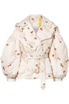 MONCLER GENIUS 4 SIMONE ROCHA EMBELLISHED EMBROIDERED SHELL DOWN JACKET