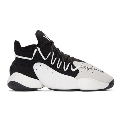 Y-3 Leather Basketball Trainers In White