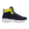 DIEMME DIEMME NAVY SUEDE MASER HIKER LACE-UP BOOTS