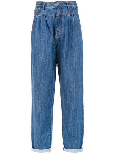 Amapô High Waisted Jeans In Blue