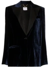 MAGDA BUTRYM MAGDA BUTRYM MADGEBURG EMBELLISHED VELVET TRENCH COAT - BLUE