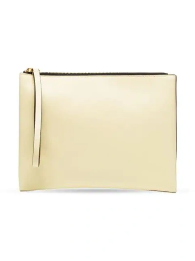 Marni Leather Clutch With Handle - 红色 In Red