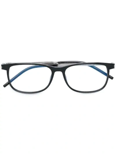 Saint Laurent Eyewear Rectangular Eyeglasses - 黑色 In Black