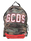 GCDS CAMOUFLAGE BACKPACK WITH LOGO,10708852