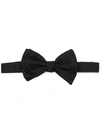 Giorgio Armani Ribbed Bow Tie In Black