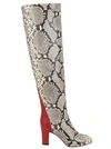 GIA COUTURE GIA COUTURE SNAKESKIN PATTERN HIGH BOOTS,10705754