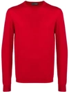 Drumohr Long-sleeve Fitted Sweater In Red