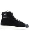 Y-3 Y-3 LOGO ANKLE SNEAKERS - BLACK