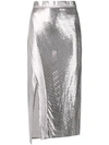 RABANNE PACO RABANNE SEQUIN PARTY SKIRT - GREY