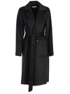 Michael Michael Kors Michael By Michael Kors Coat Belt In Black