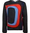 COMME DES GARÇONS SHIRT COMME DES GARÇONS SHIRT GREY SWEATER WITH MULTICOLOR INSERTS,10709821