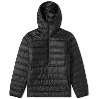 Patagonia Down Sweater Hooded Pullover In Black