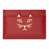 CHARLOTTE OLYMPIA CHARLOTTE OLYMPIA SSENSE EXCLUSIVE RED FELINE CARD HOLDER
