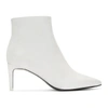 Rag & Bone Beha Moto Paneled Leather And Suede Ankle Boots In 150 White