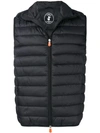 SAVE THE DUCK SAVE THE DUCK SLEEVELESS PADDED JACKET - BLACK