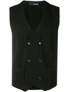 LARDINI LARDINI CLASSIC BUTTONED VEST - BLACK