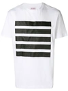 PALM ANGELS PALM ANGELS STRIPES STAMP T-SHIRT - WHITE