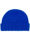 Drumohr Knitted Beanie Hat - Blue In Blue