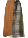 GUILD PRIME PLEATED CONTRAST CHECK SKIRT