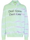 ASHLEY WILLIAMS Don't Know Don't Care tie-dye hoodie