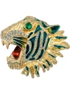 Gucci Metal Tiger Head Brooch In 8488