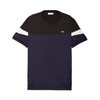 LACOSTE Men's Crew Neck Colorblock Soft Jersey T-shirt