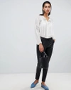 GOOSECRAFT LEATHER trousers - BLACK,GC AMY PANTS