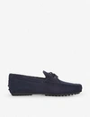TOD'S TODS MEN'S NAVY CITY DRIVER SUEDE DRIVING SHOES,62101202
