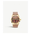 GUCCI YA1264063 G-TIMELESS GOLD PVD AND LEATHER WATCH